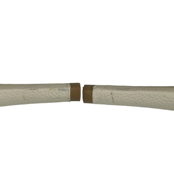 VINTAGE PELLE MODA 90S LEATHER PLATFORM TIGER EYE IVORY STRAPPY SANDAL HEELS - Picture 11 of 13